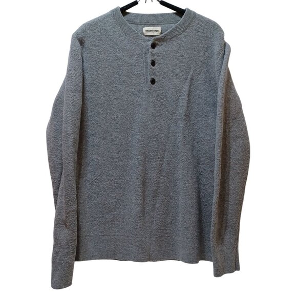 Taylor Stitch Other - Taylor Stitch Huckberry 100% Merino Wool Henley Sweater Mens 42 Heather Gray